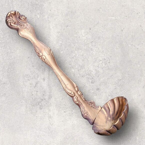 Vintage Gold Cast Metal Ladle Wall Planter Spoon Dipper MCM 17" Kitchen Decor - Picture 3 of 10